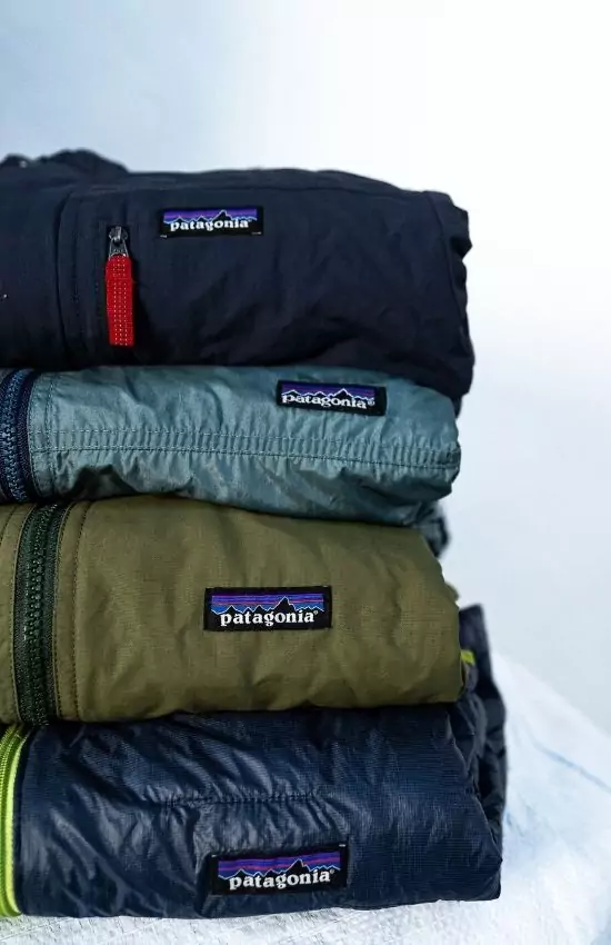 Vestes Patagonia vintage empilées sélection outdoor handpick Eureka Fripe