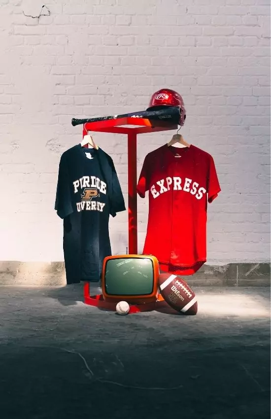 T-shirts vintage American Sports université et baseball handpick Eureka Fripe